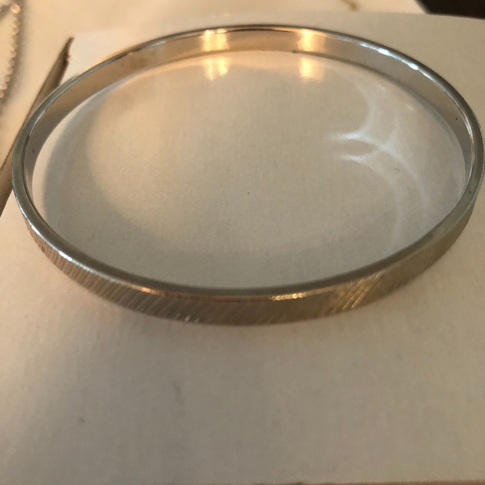 Monet Vintage Silver Bangle Bracelet